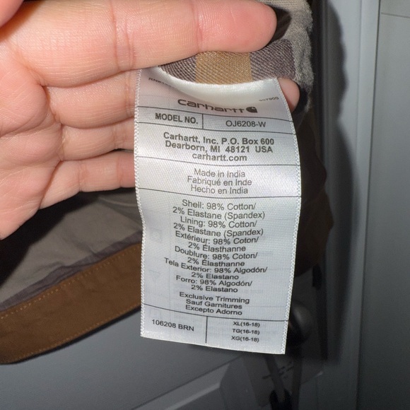 Carhartt Women’s Detroit Jacket with Dark Brown Corduroy Collar - Picture 3 of 8